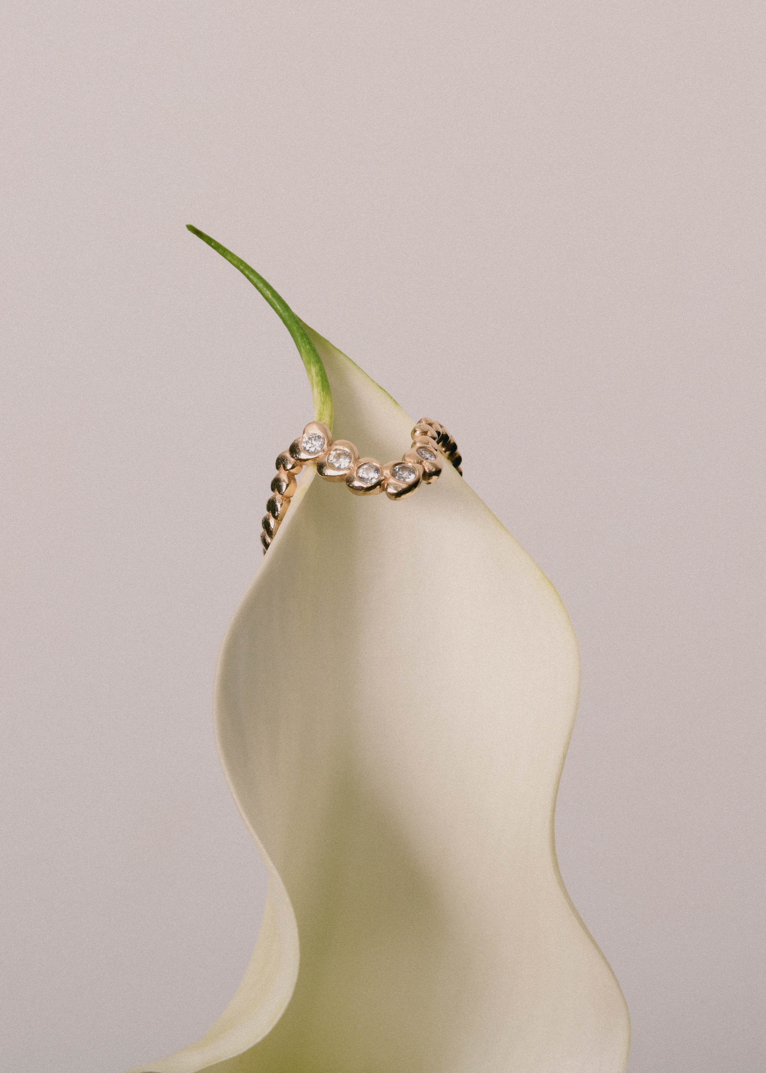 Diamonds Hearts Wave Ring