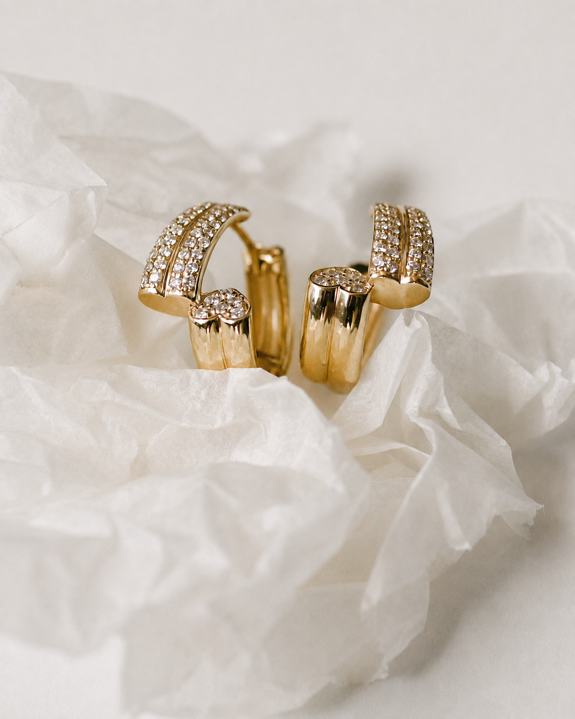 Heart Duo Diamond Earring