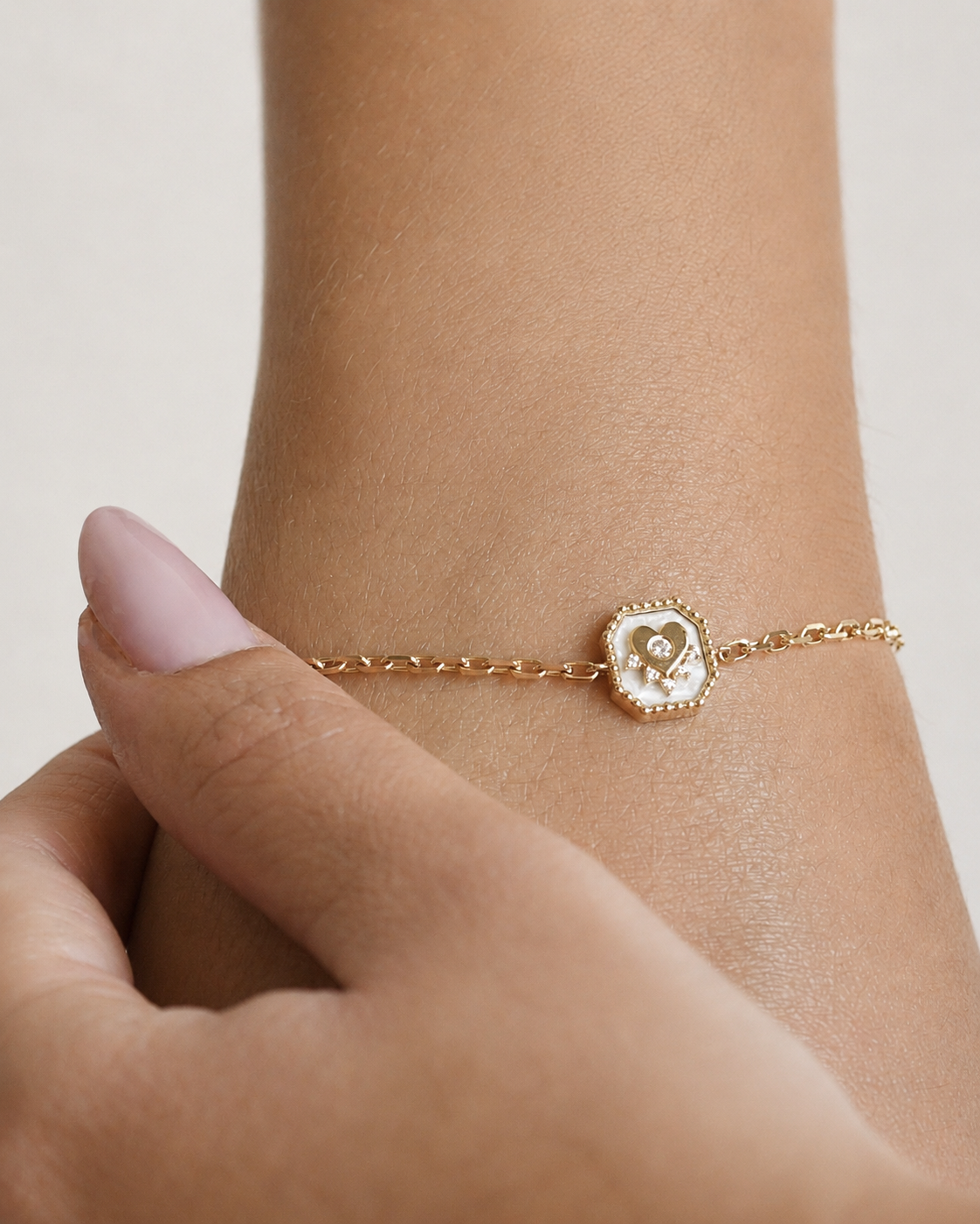 Heart Medallion Bracelet