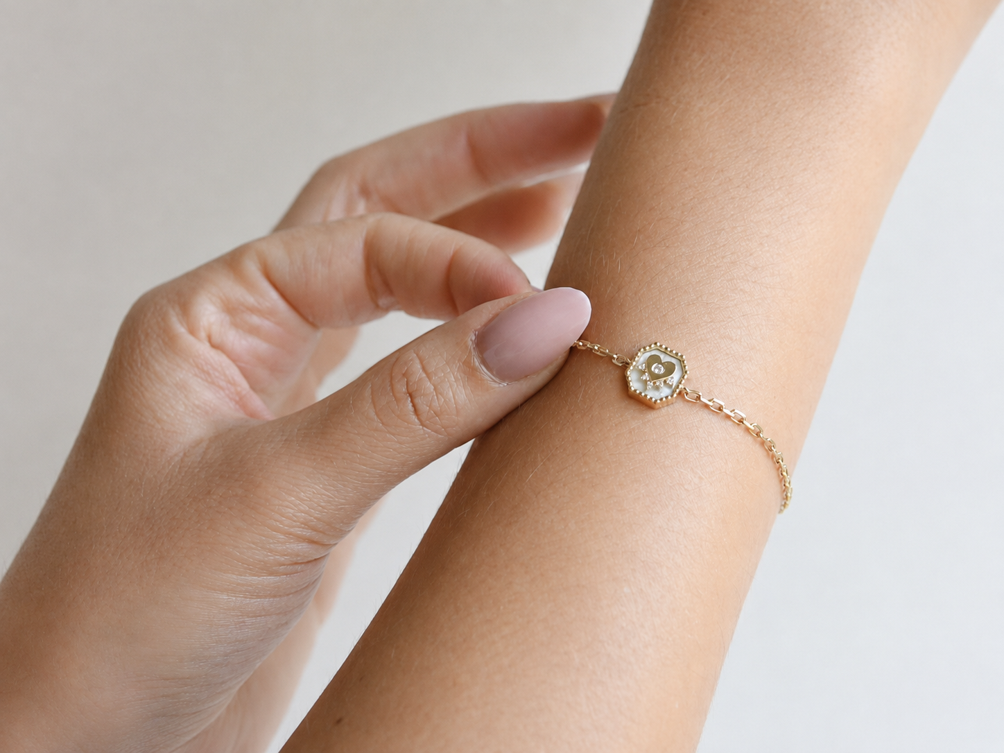 Heart Medallion Bracelet